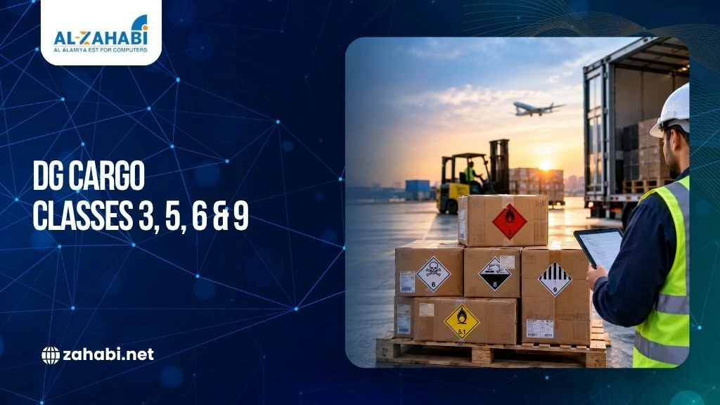 DG cargo classes 3, 5, 6 and 9 for dangerous goods shipping