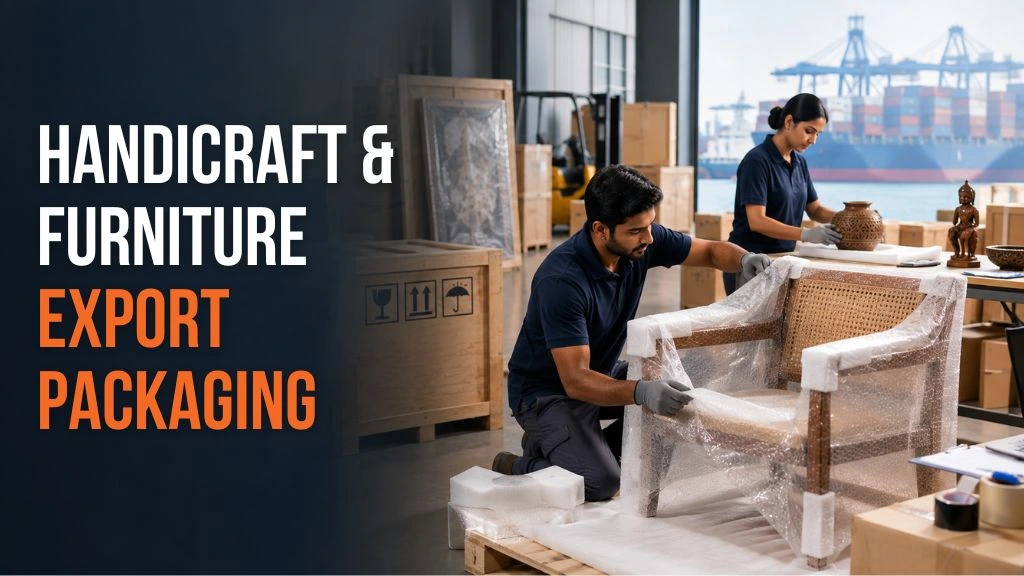 Handicraft and furniture export packaging for safe international shipping